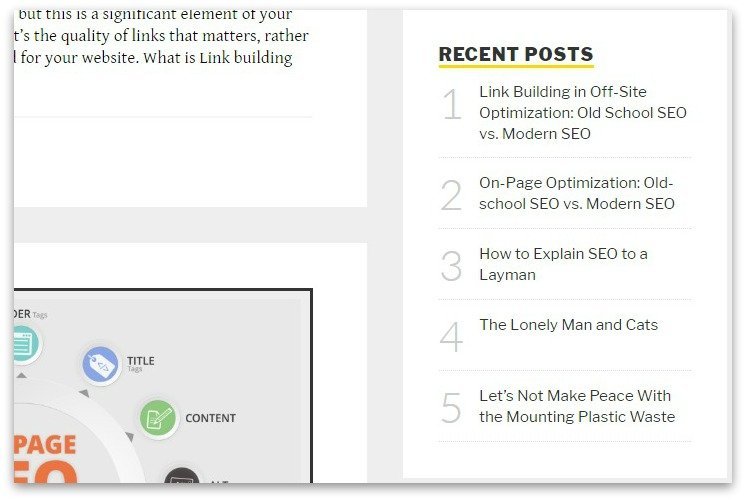 Customize Lists in Recent Posts Widget