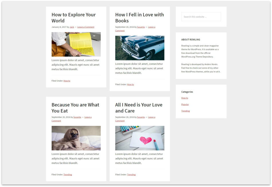 Grid Genesis Sample Theme