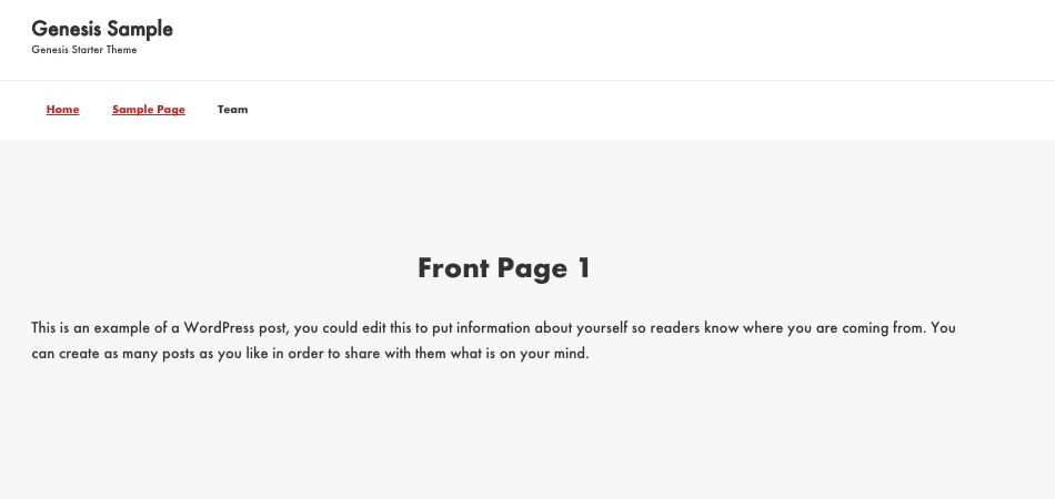 How to Create a Widgetized Homepage in Genesis Sample