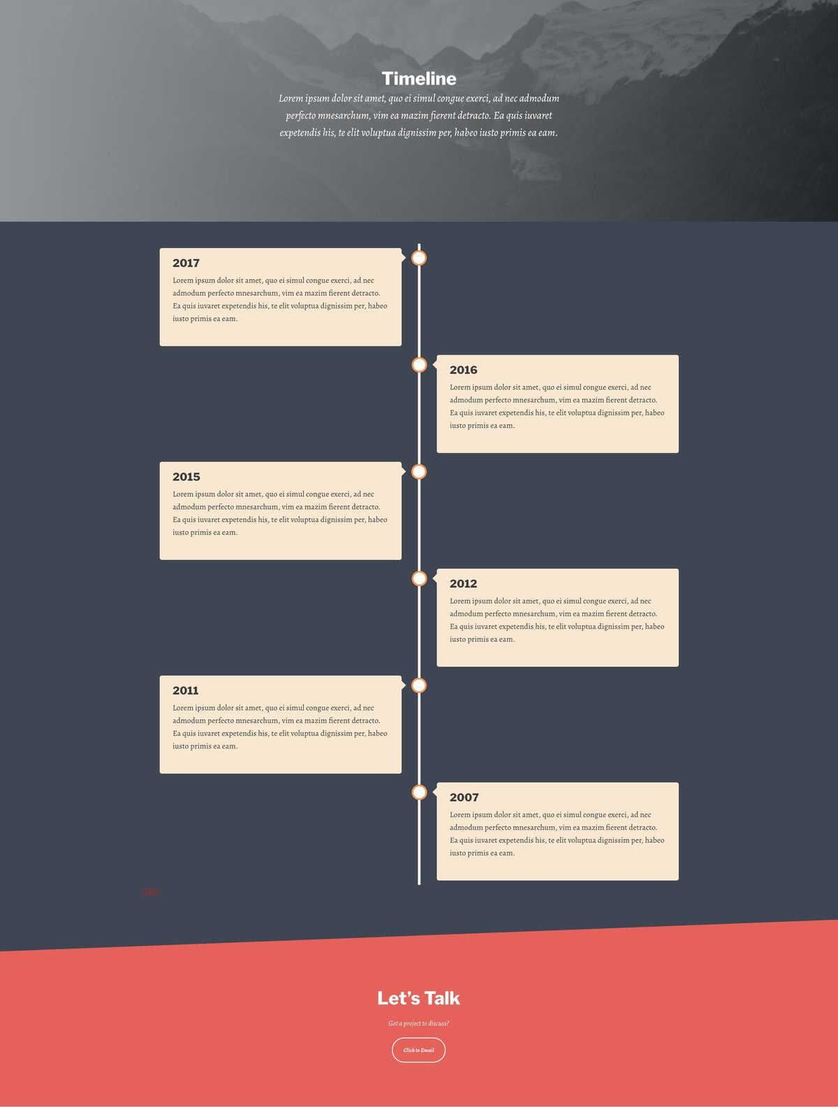 Timeline in Genesis Theme